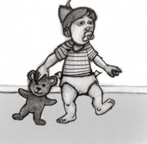 dessin rester bébé - Grandir pour guérir - Syndrome de Peter Pan